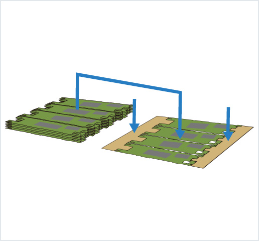 ［Image］PCB placer： HDI 基板用高精度框架排列机